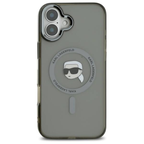 Husa de protectie Karl Lagerfeld IML MagSafe (KLHMP16MHLSKIK) compatibil cu iPhone 16 Plus, Karl`s Head