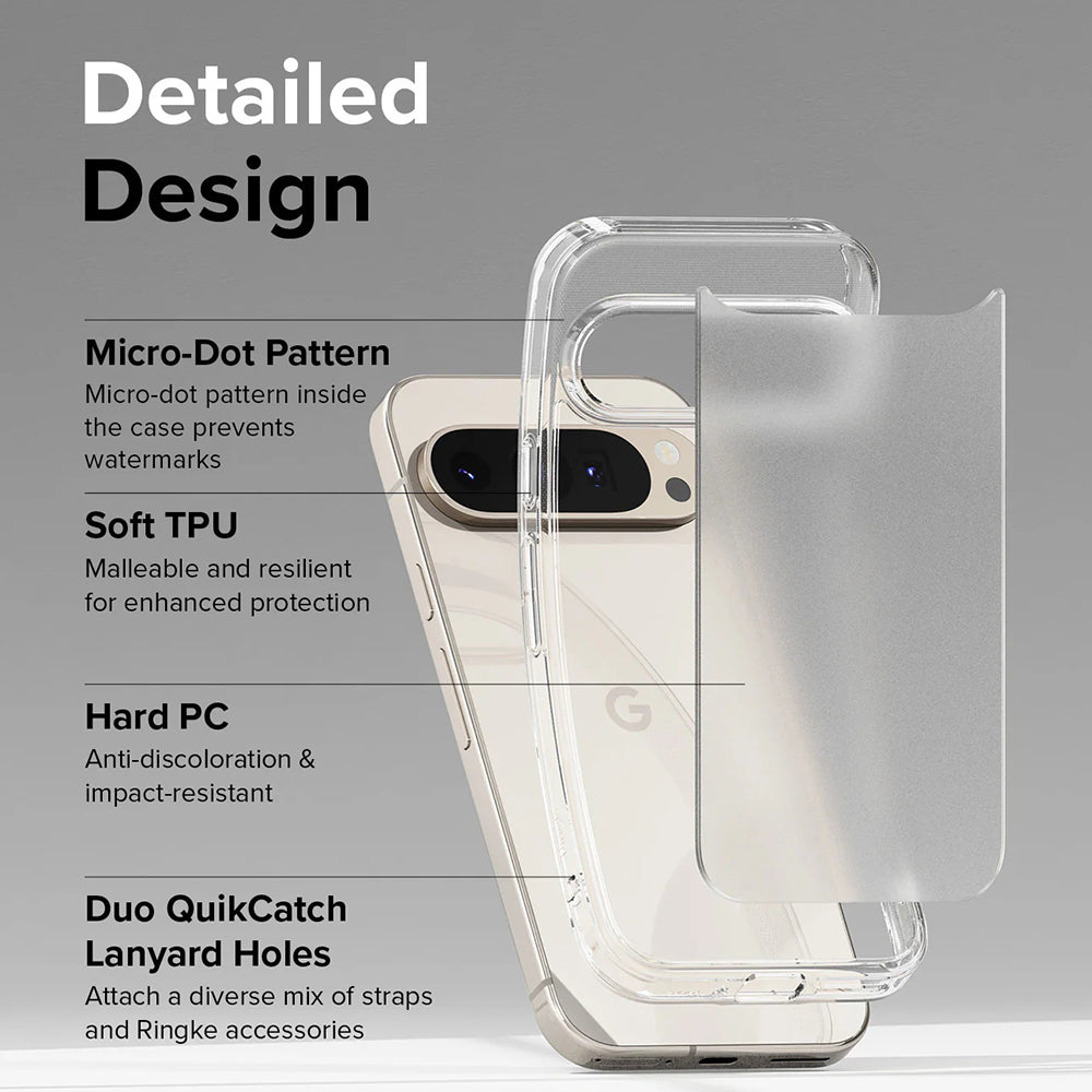 Husa de protectie Ringke Fusion compatibil cu Google Pixel 9 / 9 Pro, Transparent Mat