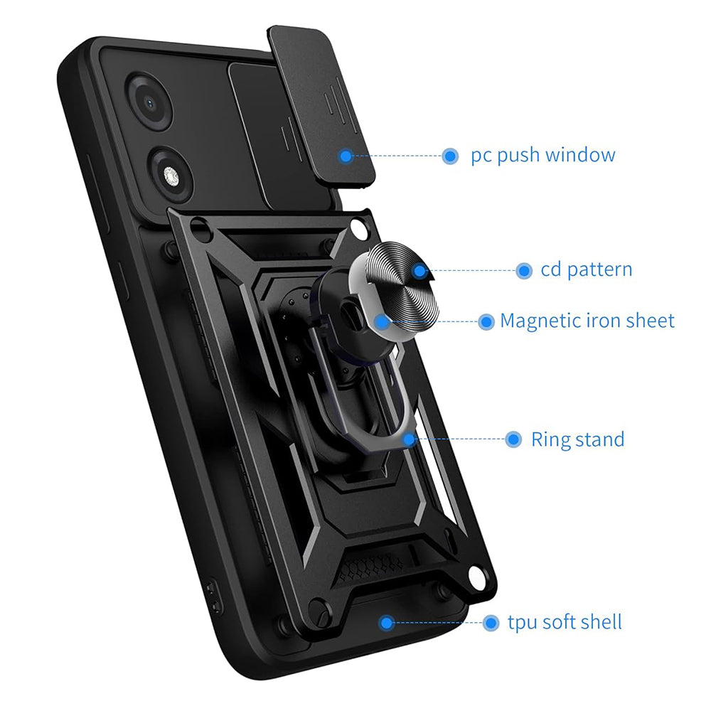Husa de protectie Techsuit CamShield Series compatibil cu Tecno Pova 5 Pro, Negru