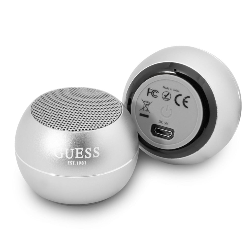 Casti Guess Wireless Mini Speaker (GUWSALGEG), Bluetooth 5.0, 3W, 300mAh, 4H, Gri