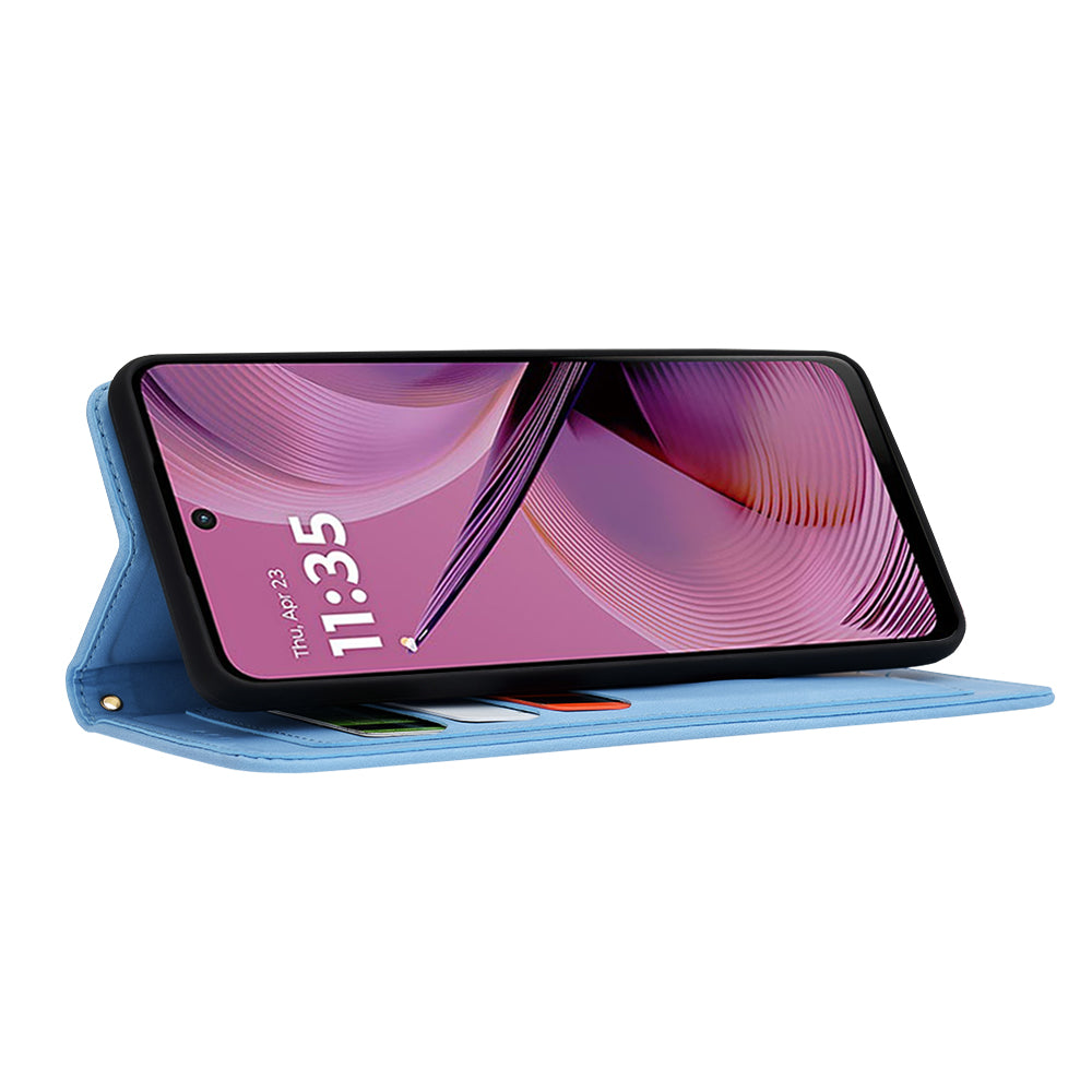 Husa de protectie Techsuit FlipCraft compatibil cu Motorola Moto G55, Vibrant Blue