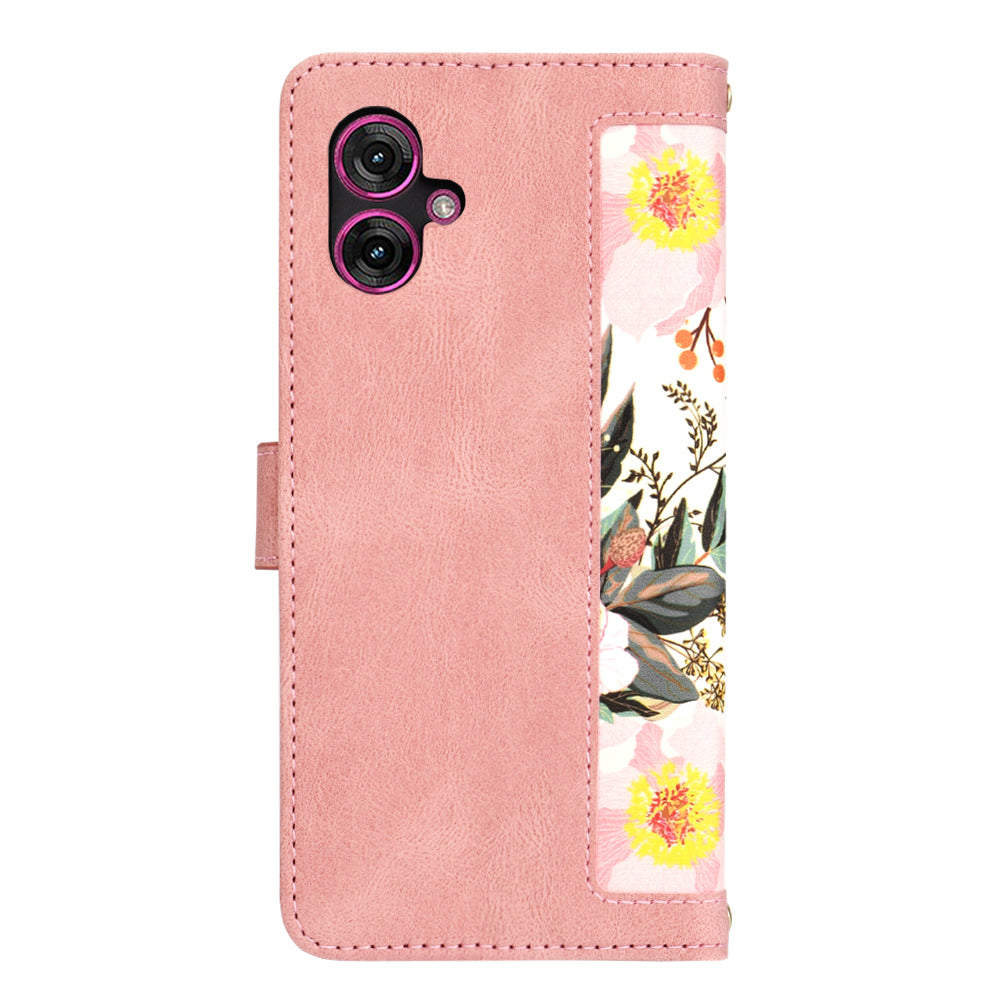Husa de protectie Techsuit FlipCraft compatibil cu Motorola Moto G55, Sweetheart Pink