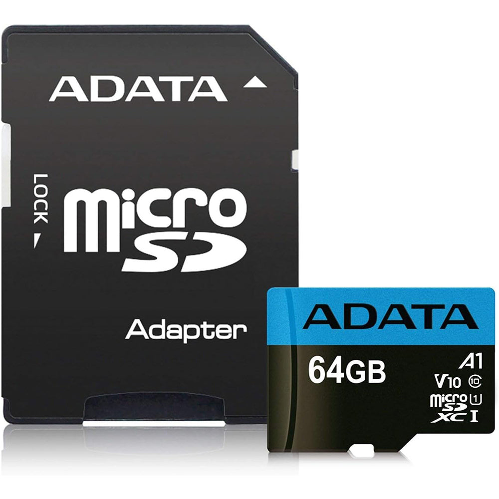 Card de memorie Adata MicroSDXC 64GB, Class 10, UHS-I V10, Negru