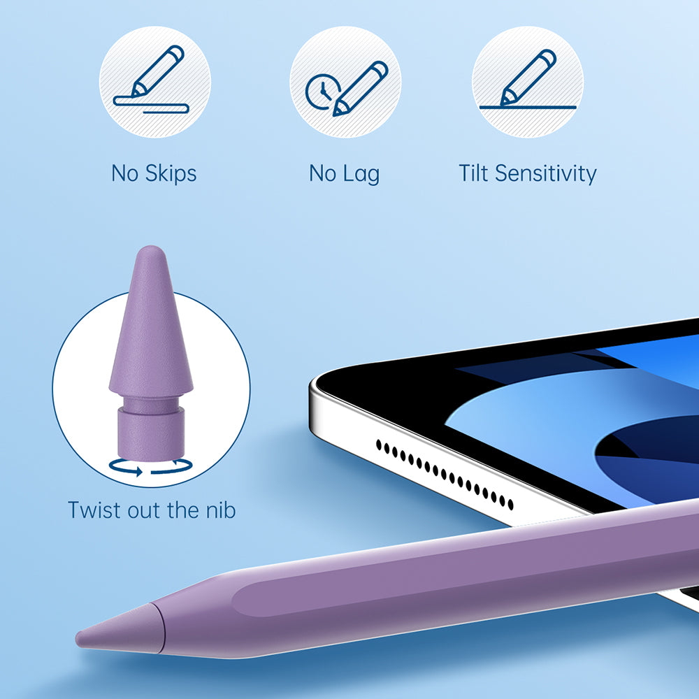 Stylus Techsuit Stylus Pen (AC10SH), for iPad, Bluetooth, Type-C, 125mAh, Palm Rejection, Replaceable Apple Nib, Negru Diamond