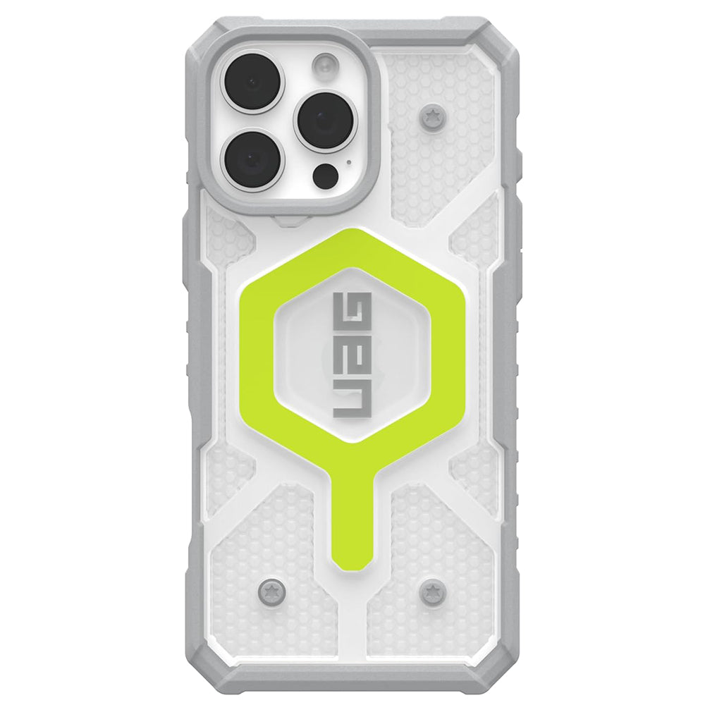 Husa de protectie UAG Pathfinder Clear MagSafe compatibil cu iPhone 16 Pro Max, Active Neon Lanyard