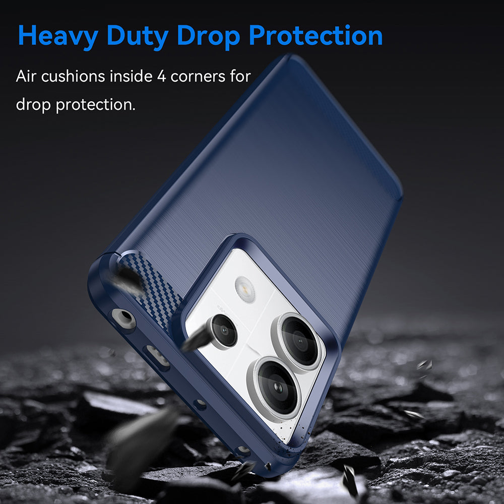 Husa de protectie Techsuit Carbon Silicone compatibil cu Xiaomi Redmi Note 14 5G, Negru