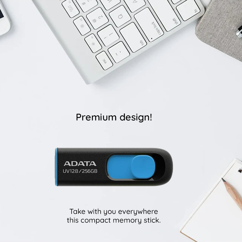 Stick de Memorie Adata AUV128-64G-RBE, 64GB, USB 3.2, Negru