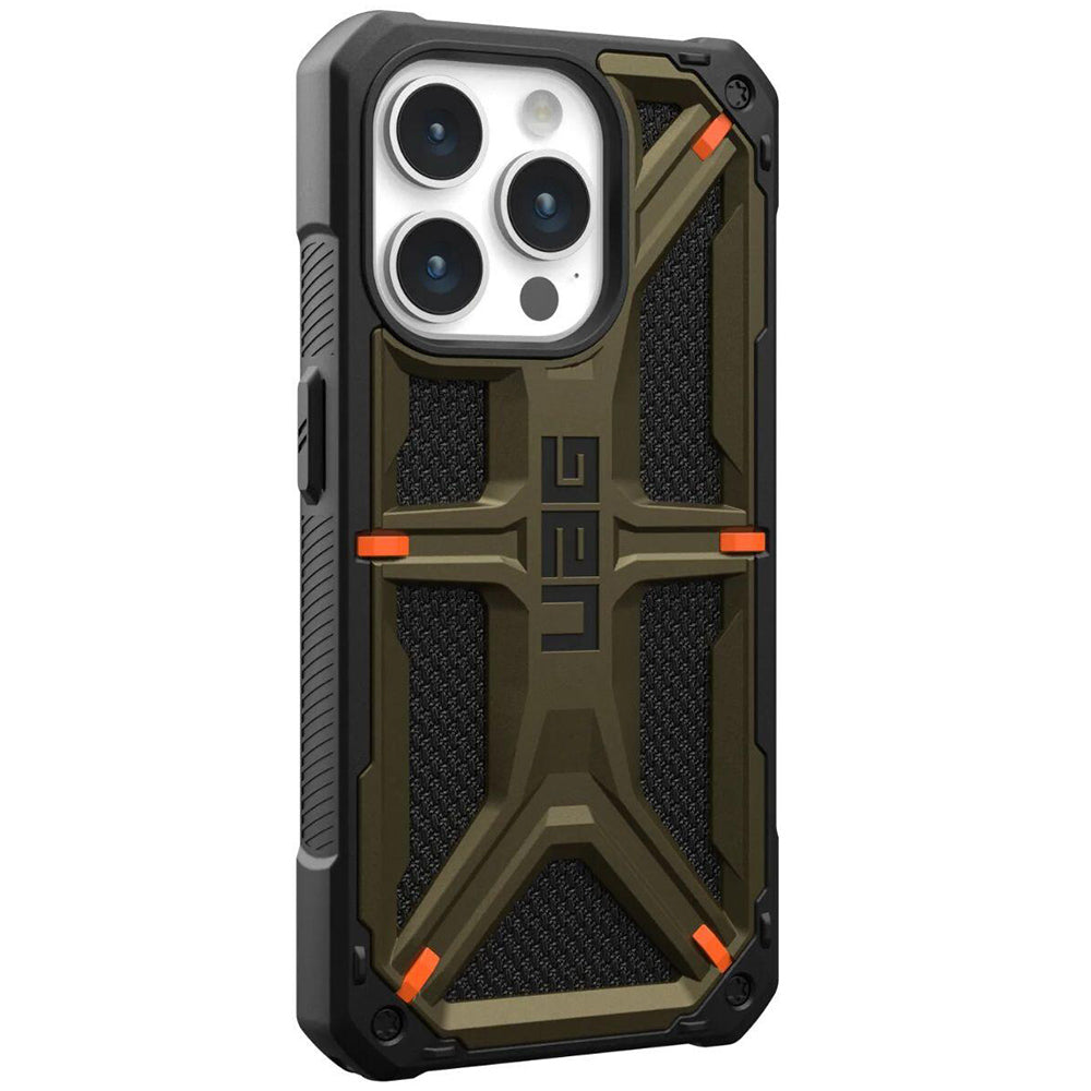 Husa de protectie UAG Monarch compatibil cu iPhone 15 Pro, Kevlar Element Green
