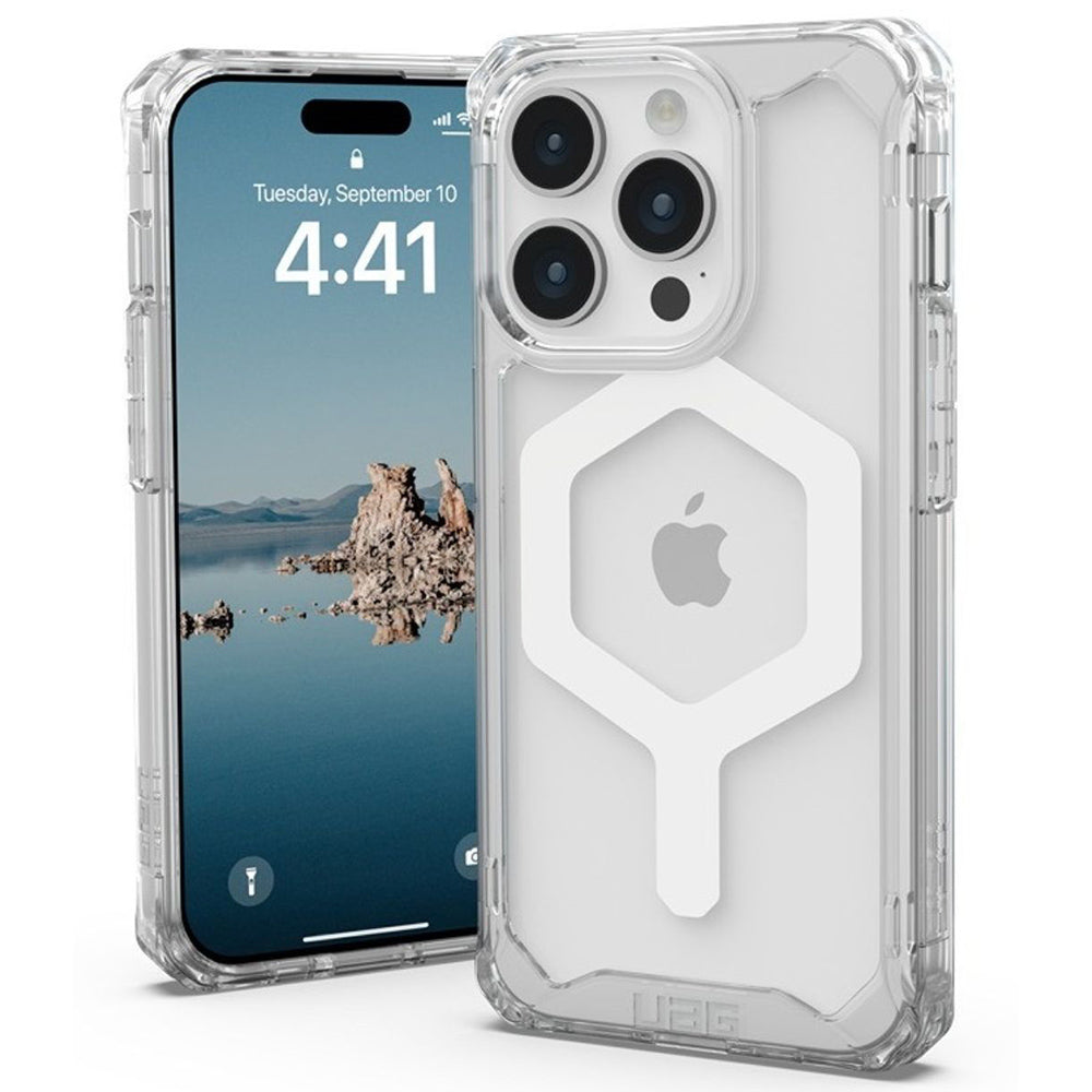 Husa de protectie UAG Plyo MagSafe compatibil cu iPhone 15 Pro, Ice White