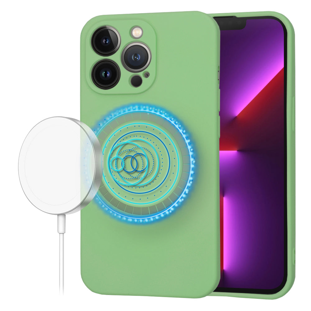 Husa de protectie Techsuit SoftFlex MagSafe compatibil cu iPhone 13 Pro, Verde Menta