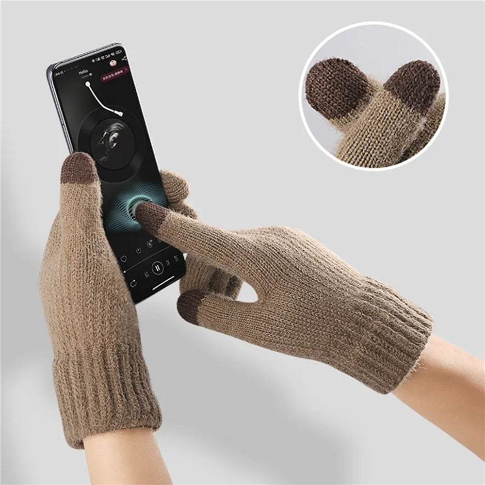 Iwarm Gloves (ST0016), from Alpaca Wool, Size 22cm, Gri