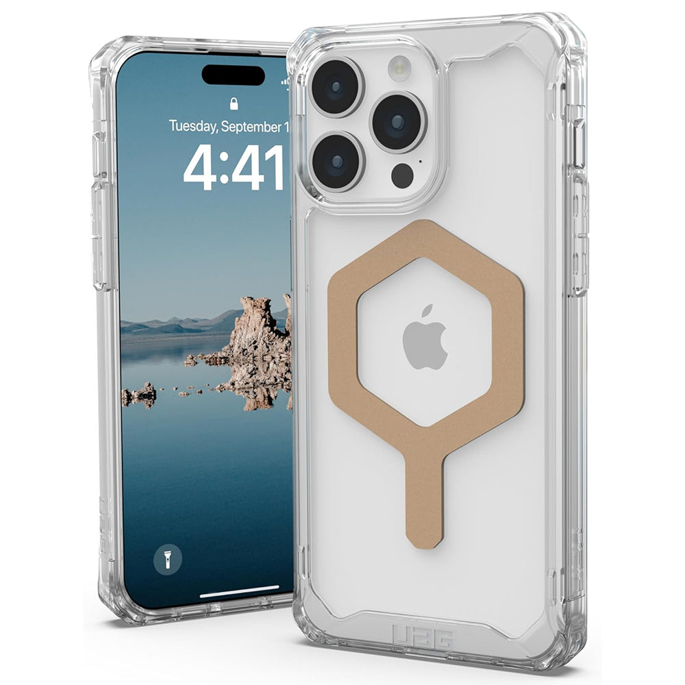 Husa de protectie UAG Plyo MagSafe compatibil cu iPhone 15 Pro Max, Ice Gold