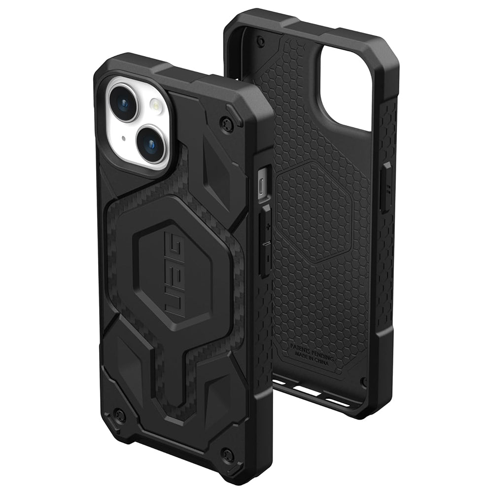 Husa de protectie UAG Monarch Pro MagSafe compatibil cu iPhone 15 Plus, Carbon Fiber