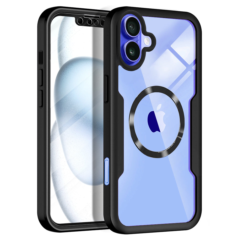 Folie de protectie Techsuit ColorVerse 360 MagSafe Series + compatibil cu iPhone 16, Negru