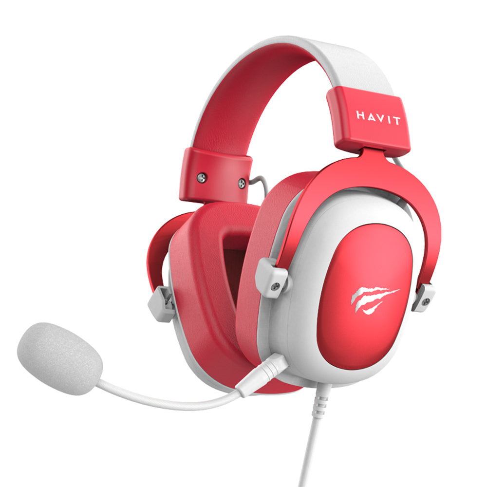 Casti Havit Gaming (H2002d), Detachable Microphone, 53mm Speaker, Compatible with PS4/XBOX, Jack 3.5mm, 2m, Rosu
