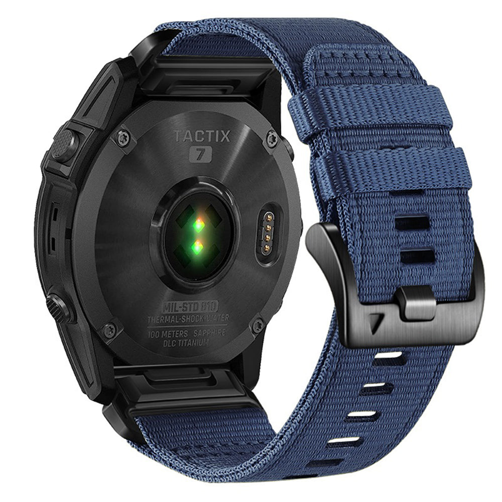 Curea smartwatch Techsuit Watchband QuickFit 26mm (W070) compatibil cu Garmin Fenix 3/3 HR/5X/5X Plus/6X/6X Pro/7X/7X Pro Solar, Nightshade Blue