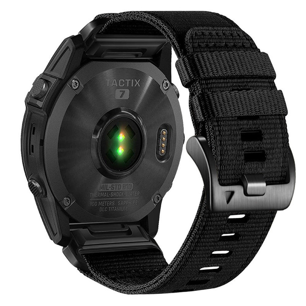 Curea smartwatch Techsuit Watchband QuickFit 26mm (W070) compatibil cu Garmin Fenix 3/3 HR/5X/5X Plus/6X/6X Pro/7X/7X Pro Solar, Obsidian Black