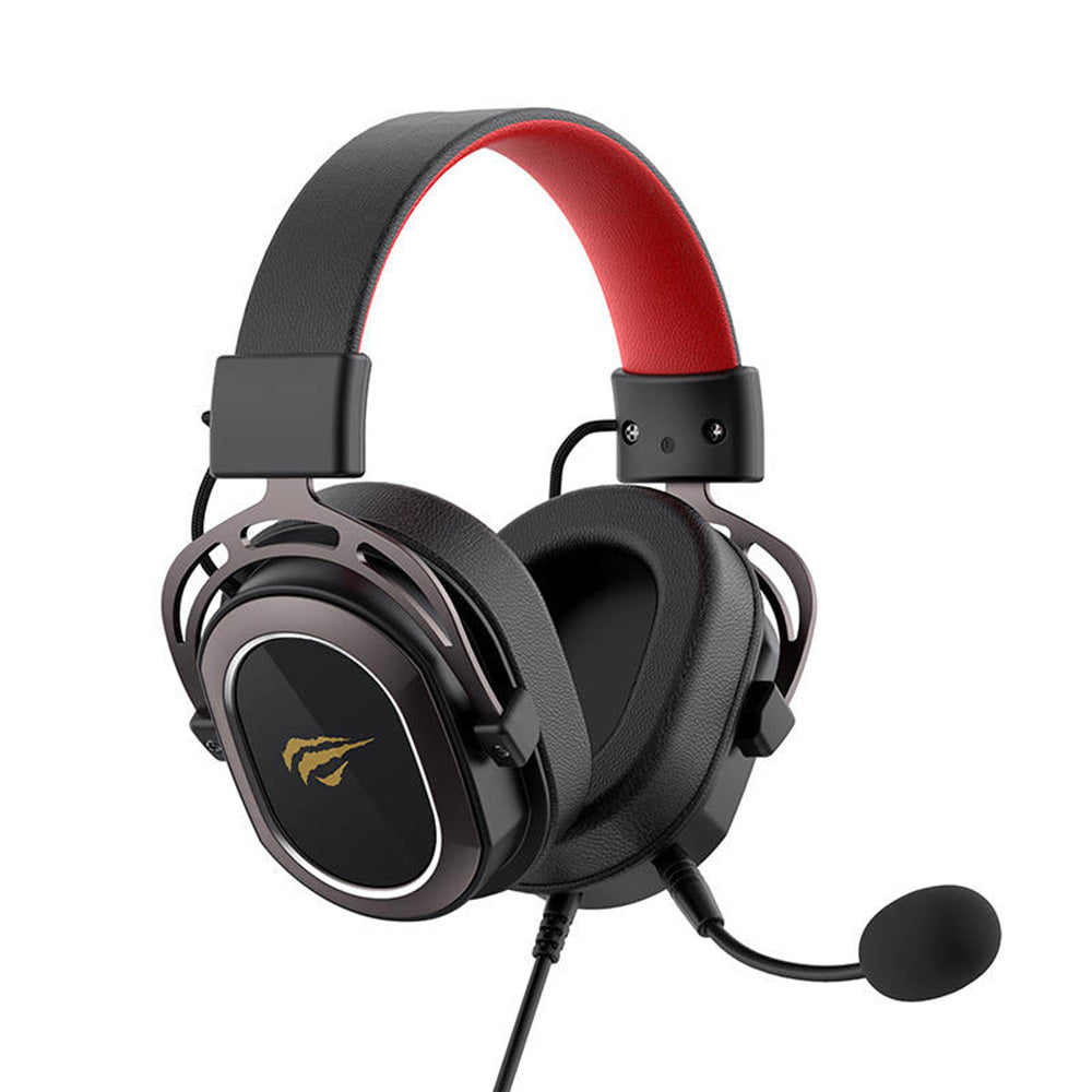 Casti Havit Gaming (H2008d), 3.5mm Jack, Detachable Microphone, Adjustable, Negru / Red