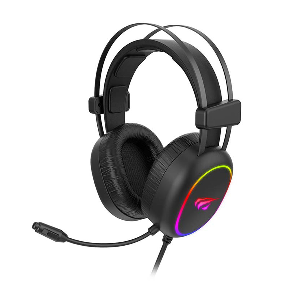 Casti Havit Gaming Gamenote H2016d, for Gaming, with Microphone, RGB, USB, Jack 3.5mm, Negru