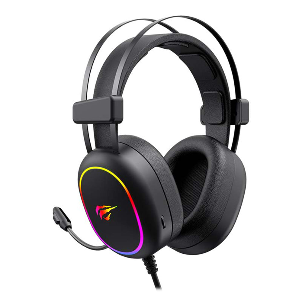 Casti Havit Gaming Gamenote H2016d, for Gaming, with Microphone, RGB, USB, Jack 3.5mm, Negru