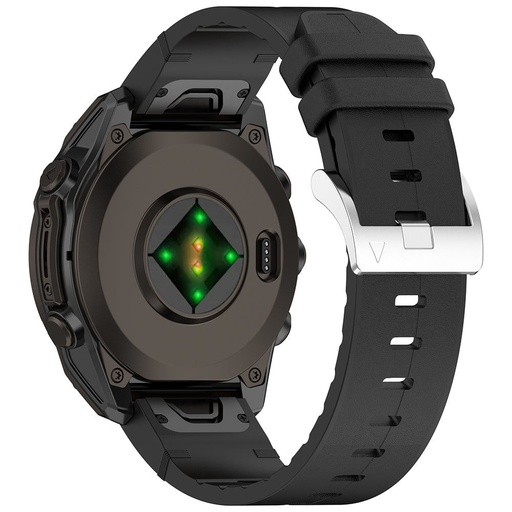 Curea smartwatch Techsuit Watchband QuickFit 26mm (W071) compatibil cu Garmin Fenix 3/3 HR/5X/5X Plus/6X/6X Pro/7X/7X Pro Solar, Negru