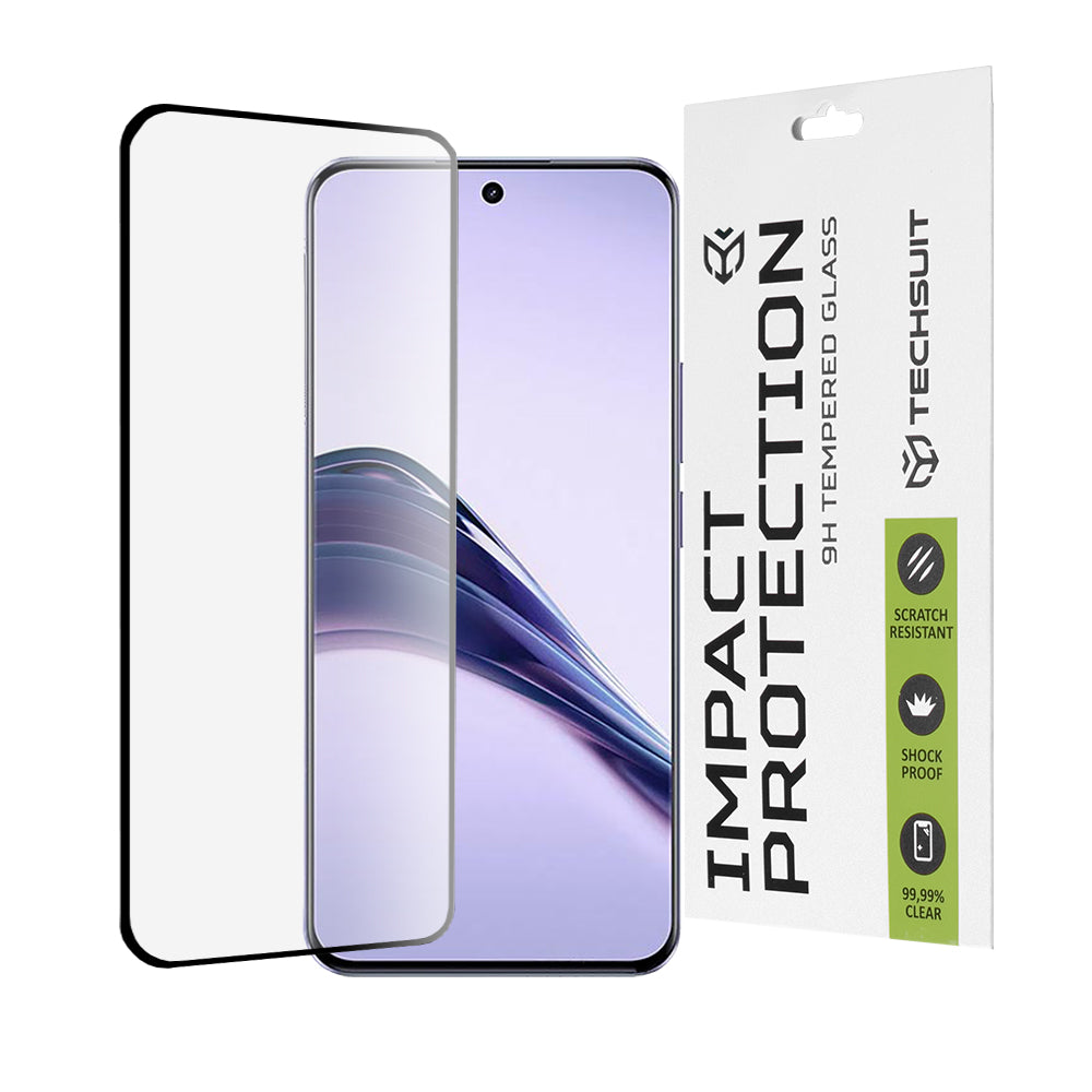 Folie de protectie Techsuit 111D Full Cover / Full Glue Glass / 3D Curved Screen compatibil cu Realme 13 Pro / 13 Pro+, Negru