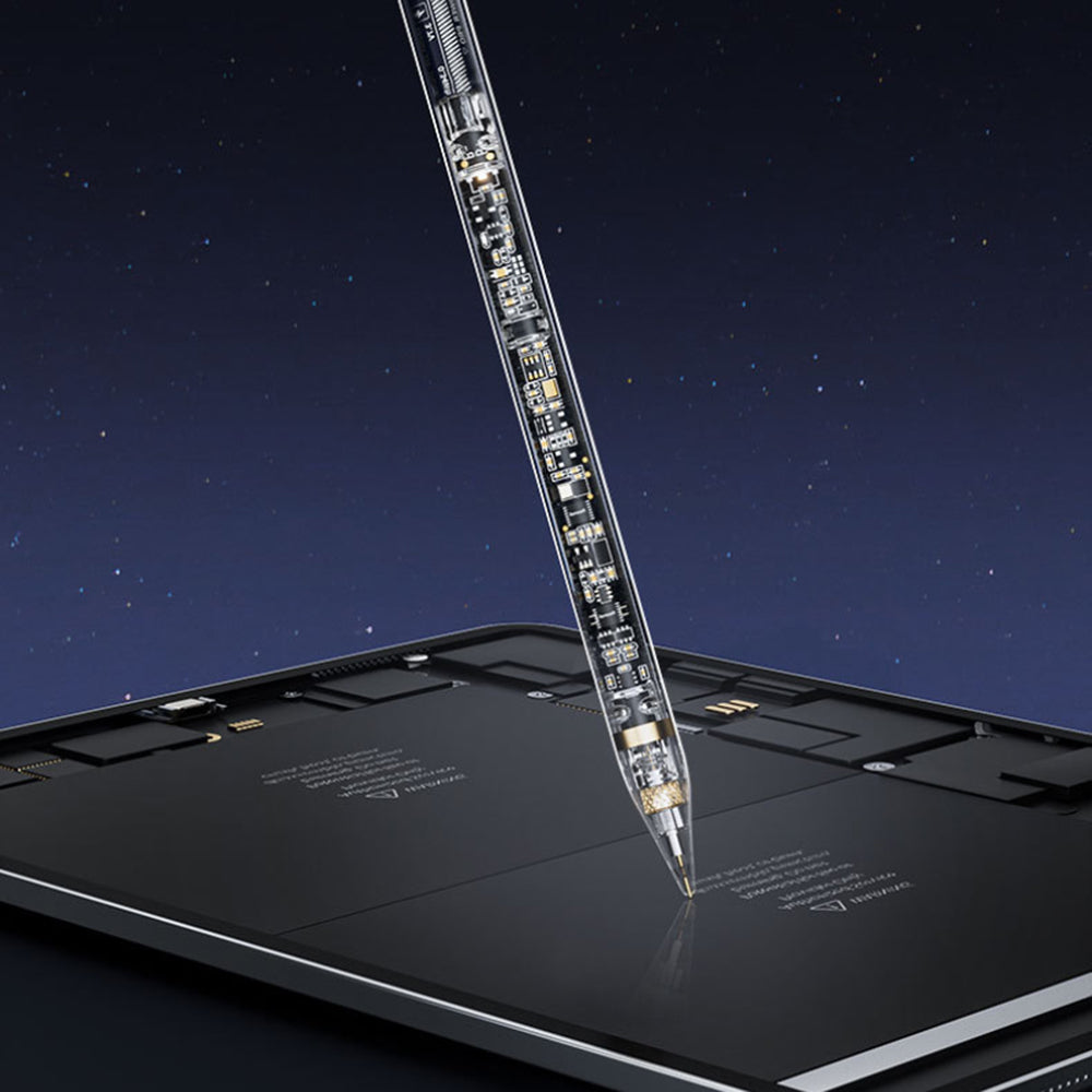 Stylus Techsuit Premium Stylus Pen (C10 Pro), for iPad 2018+, Digital Magnetic Charging, Capacitive, Transparent / Black