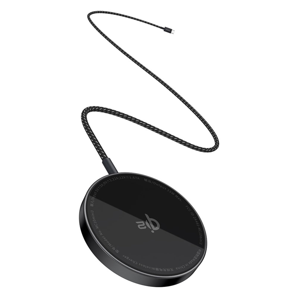 Incarcator Baseus Magnetic Wireless Simple Mini4 Air (P10278200111-00), Fast Charging, Cable Type-C, Qi2, 15W, Cluster Black