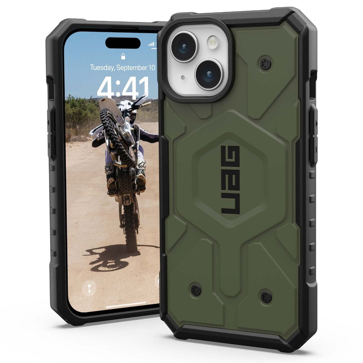 Husa de protectie UAG Pathfinder MagSafe compatibil cu iPhone 15 Plus, Oliv Drab
