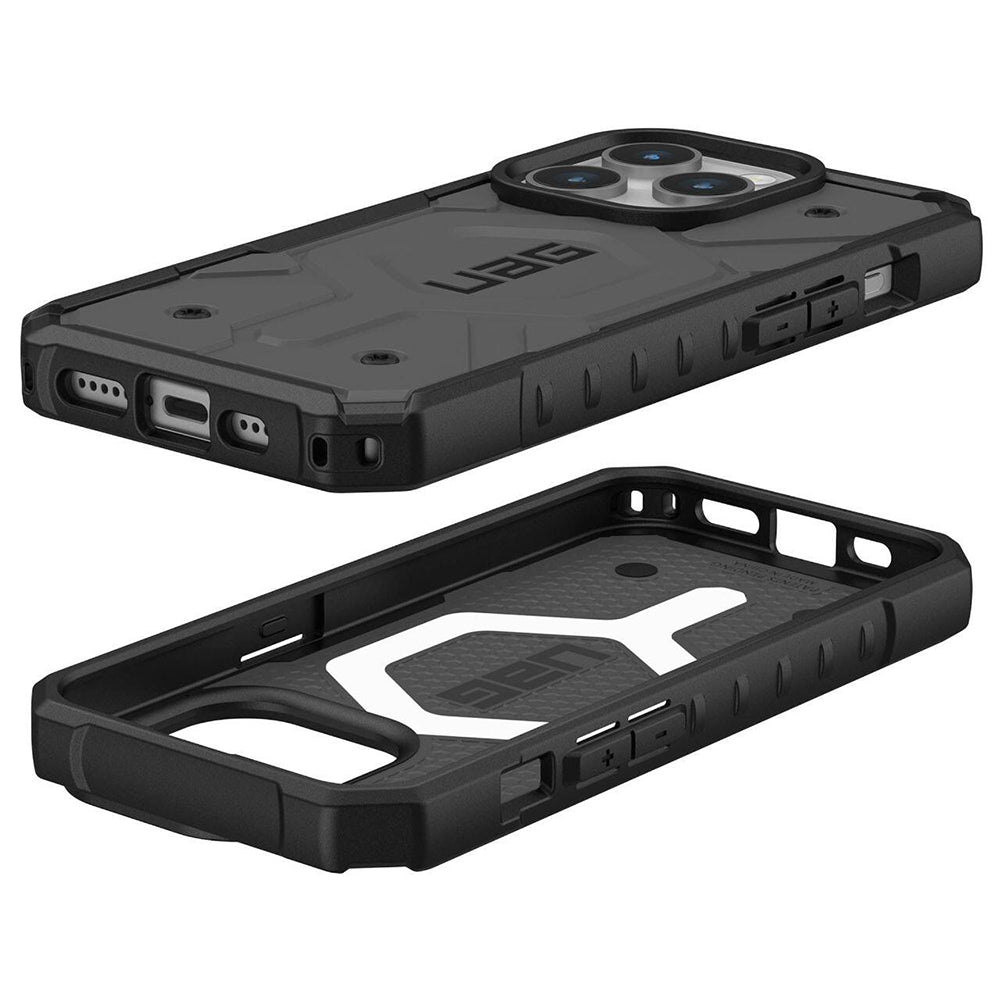 Husa de protectie UAG Pathfinder MagSafe compatibil cu iPhone 15 Pro, Argintiu