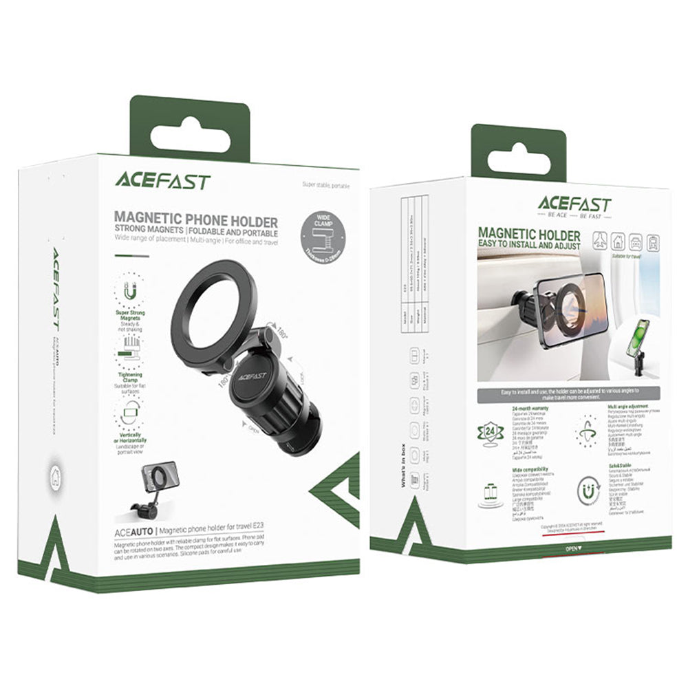 Suport Acefast Phone (E23), for Desk, Magnetic, Adjustable, Wide Compatibility, Portable, Durable, Negru
