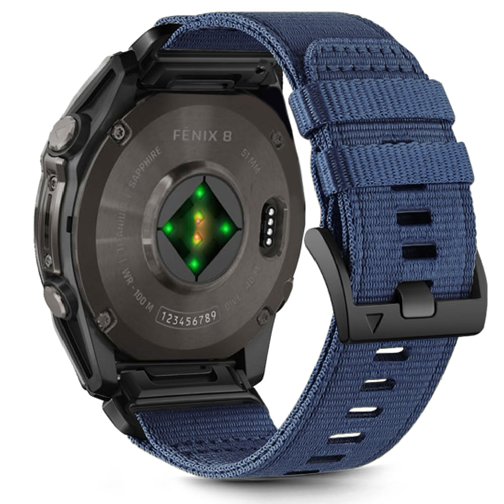 Curea smartwatch Techsuit Watchband QuickFit 22mm (W070) compatibil cu Garmin Fenix 5/5 Plus 6/6 Pro/7/Forerunner 945/970/Approach S60, Nightshade Blue