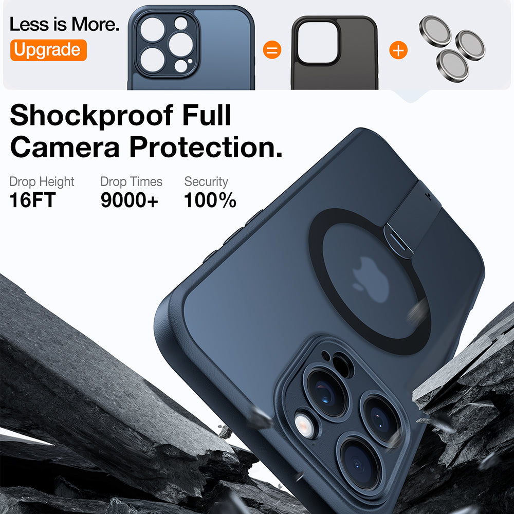 Husa de protectie Torras Pstand Spin MagSafe compatibil cu iPhone 16 Pro Max, Negru