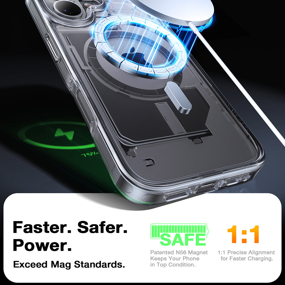 Husa de protectie Torras Diamond MagSafe Series compatibil cu iPhone 16 Plus, Transparent