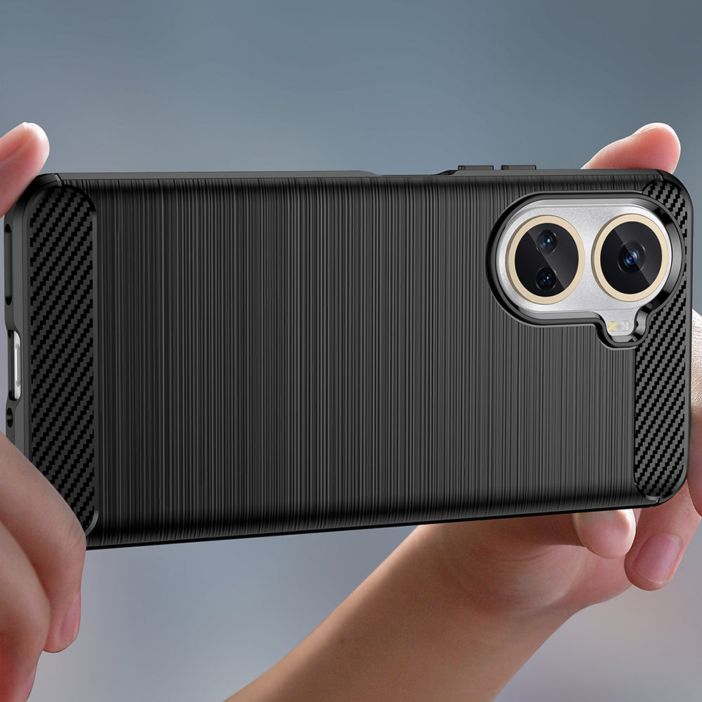 Techsuit Carbon Silicone fekete tok Huawei nova 10 SE telefonhoz