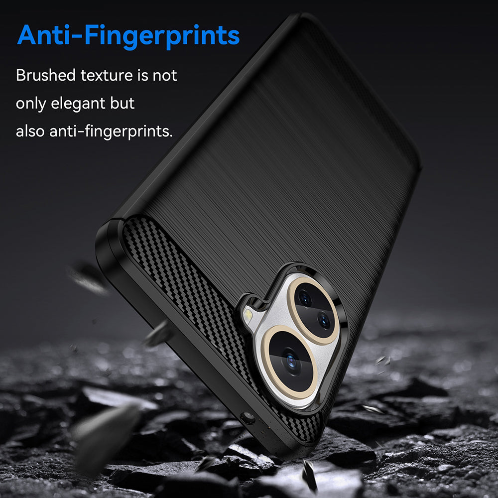 Techsuit Carbon Silicone fekete tok Huawei nova 10 SE telefonhoz