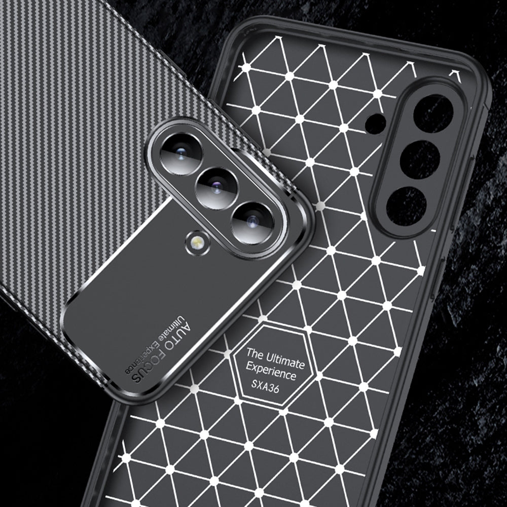Husa de protectie Techsuit CarbonFiber compatibil cu Samsung Galaxy A36 5G / A37 5G, Negru
