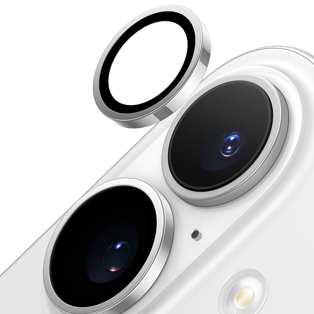 Folie de protectie Torras Lensguard Camera compatibil cu iPhone 16 / iPhone 16 Plus, Titanium Grey