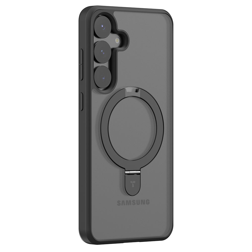 Husa de protectie Torras Ostand MagSafe Series compatibil cu Samsung Galaxy S25, Negru