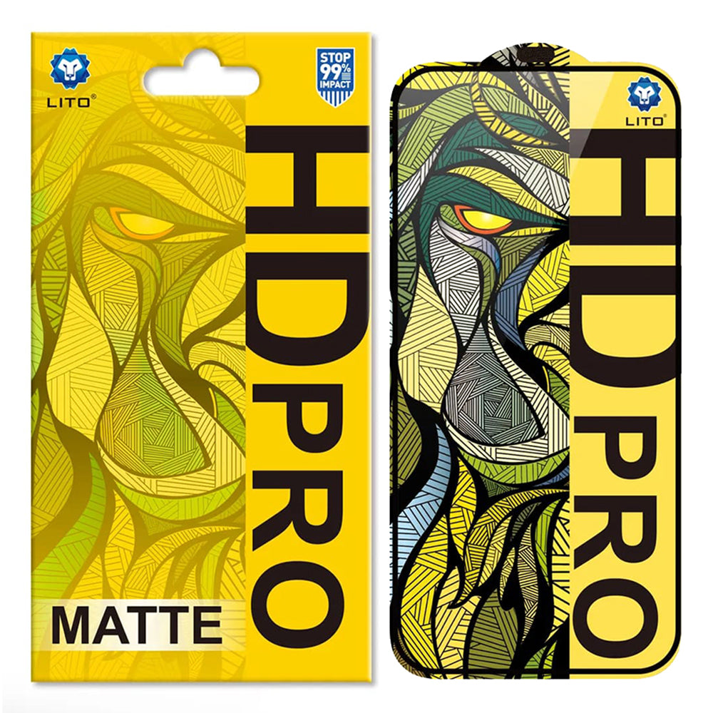 Folie de protectie Lito HD Pro Matte compatibil cu iPhone 16 Plus, Negru