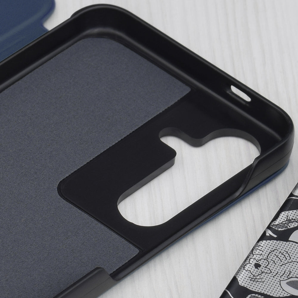 Husa de protectie Techsuit eFold Series compatibil cu Samsung Galaxy S25, Albastru Inchis