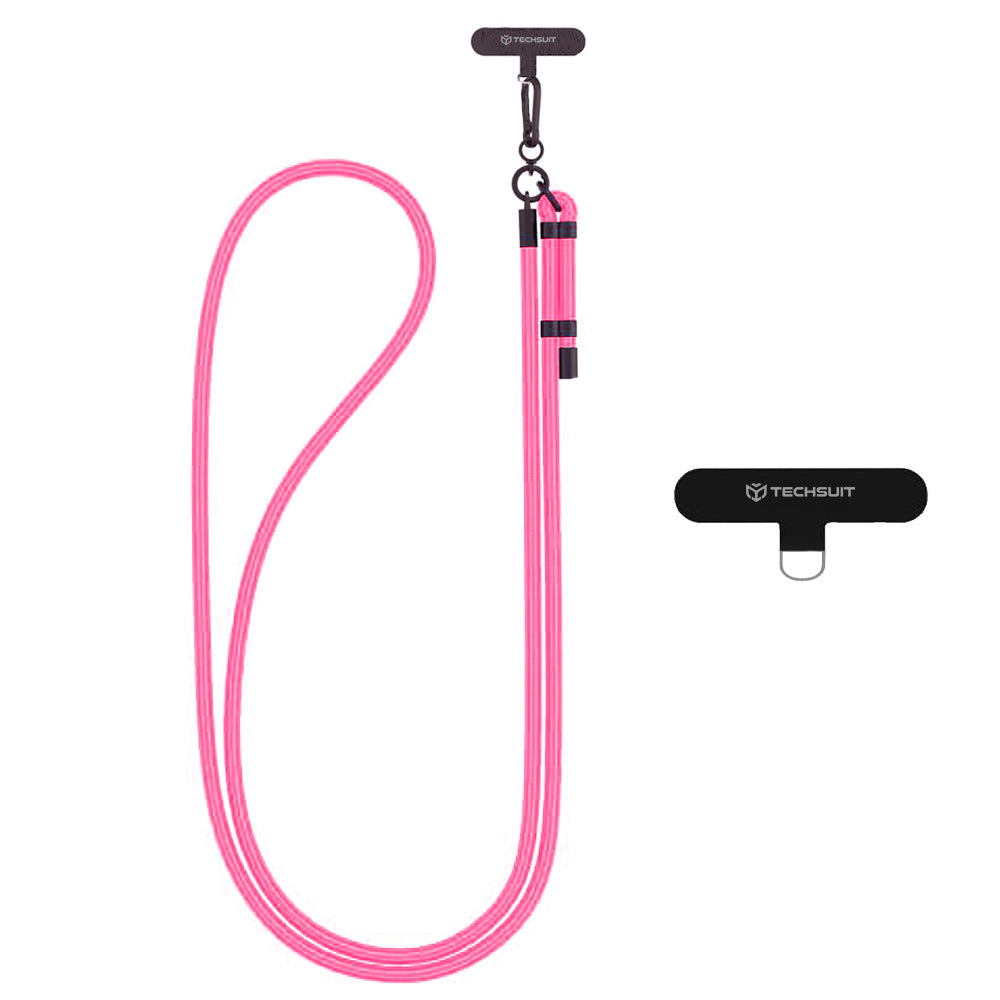 Suport Techsuit Rope Crossbody Strap (RCS1-05), for Phones, Carabiner, Nylon Braided, Durable, Adjustable, Roz Intens