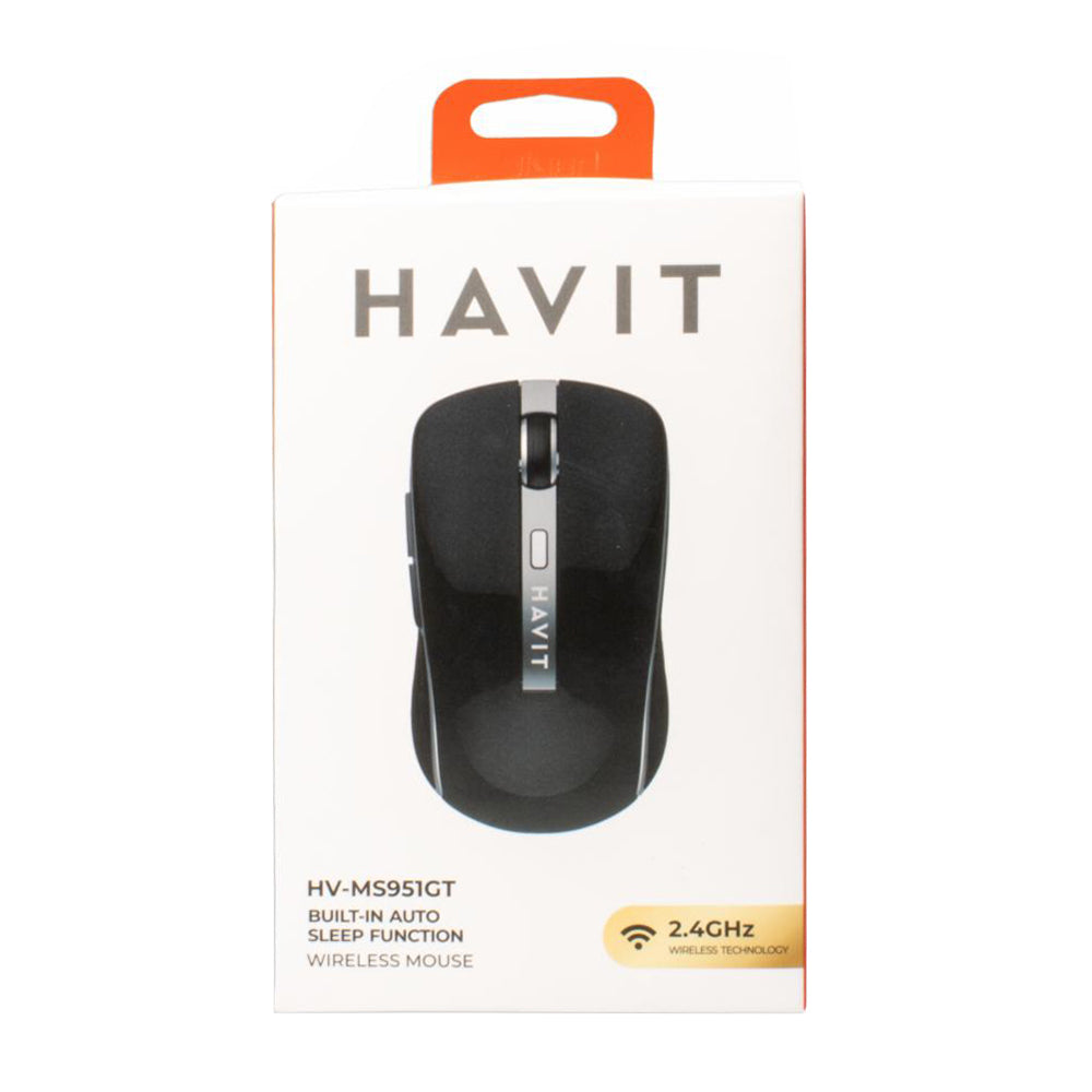 Tastatura/Mouse Havit Wireless Mouse (MS951GT), 2.4GHz, 1000/1200/1600 DPI, AA Battery, Negru / Blue