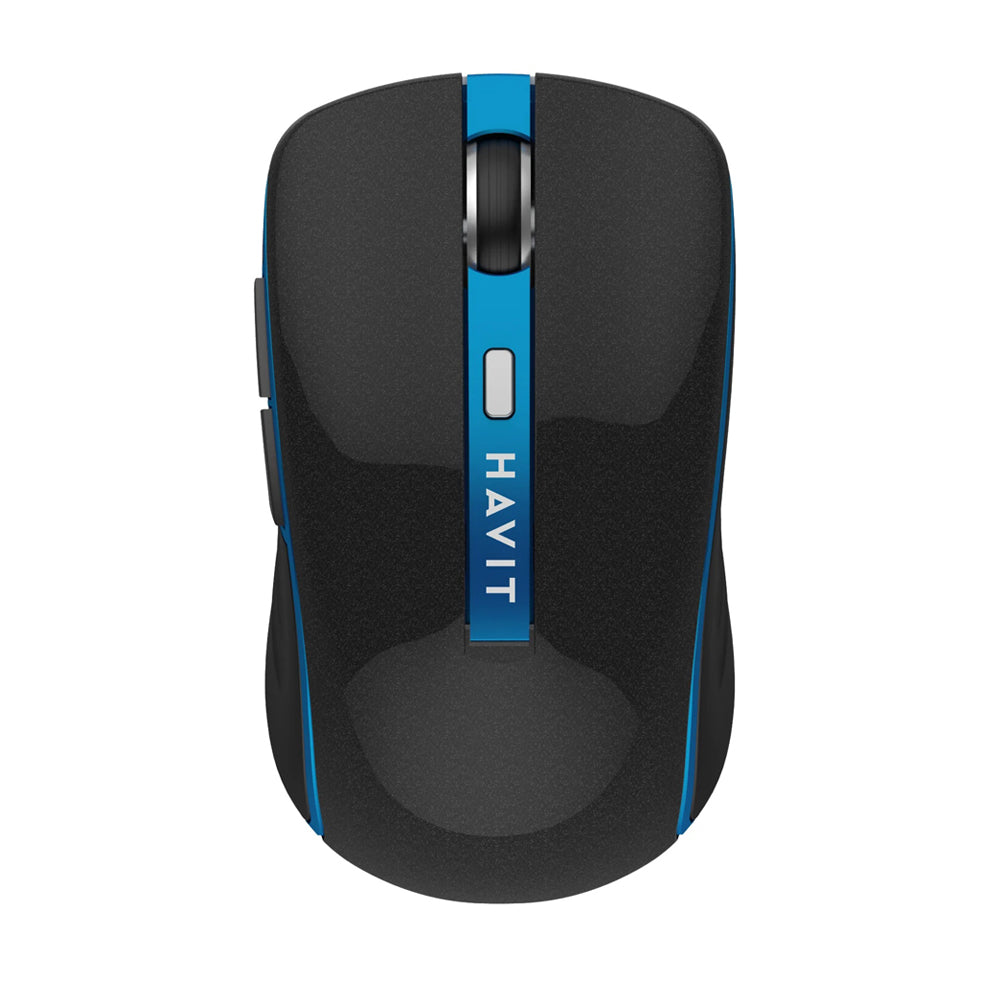 Tastatura/Mouse Havit Wireless Mouse (MS951GT), 2.4GHz, 1000/1200/1600 DPI, AA Battery, Negru / Blue