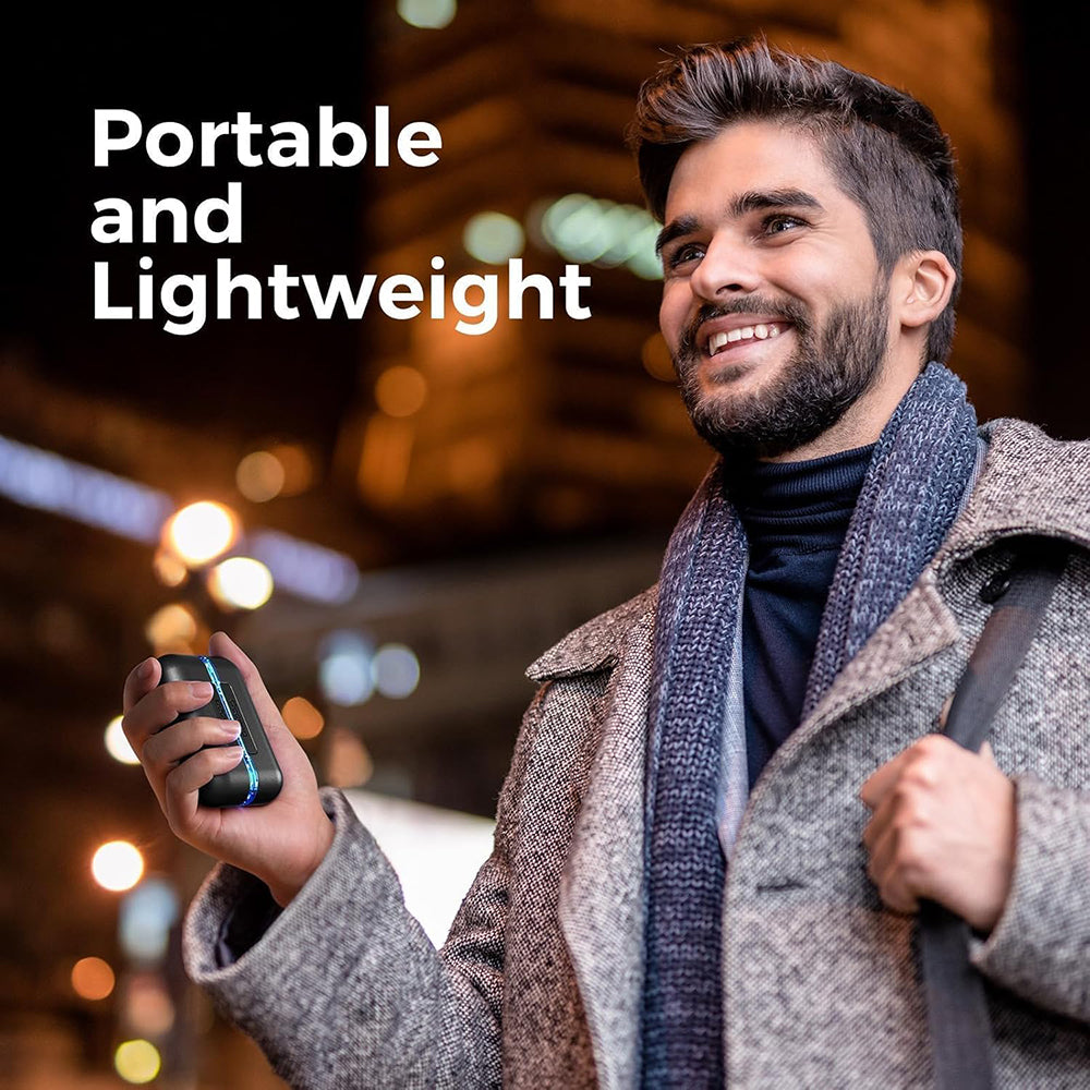 Ocoopa Hand Warmer UT2s GamerPRO (UT4103-BK), Type-C, with Power Bank, RGB Lights, Magnetic, MagTwins, 2x 5000mAh, Negru