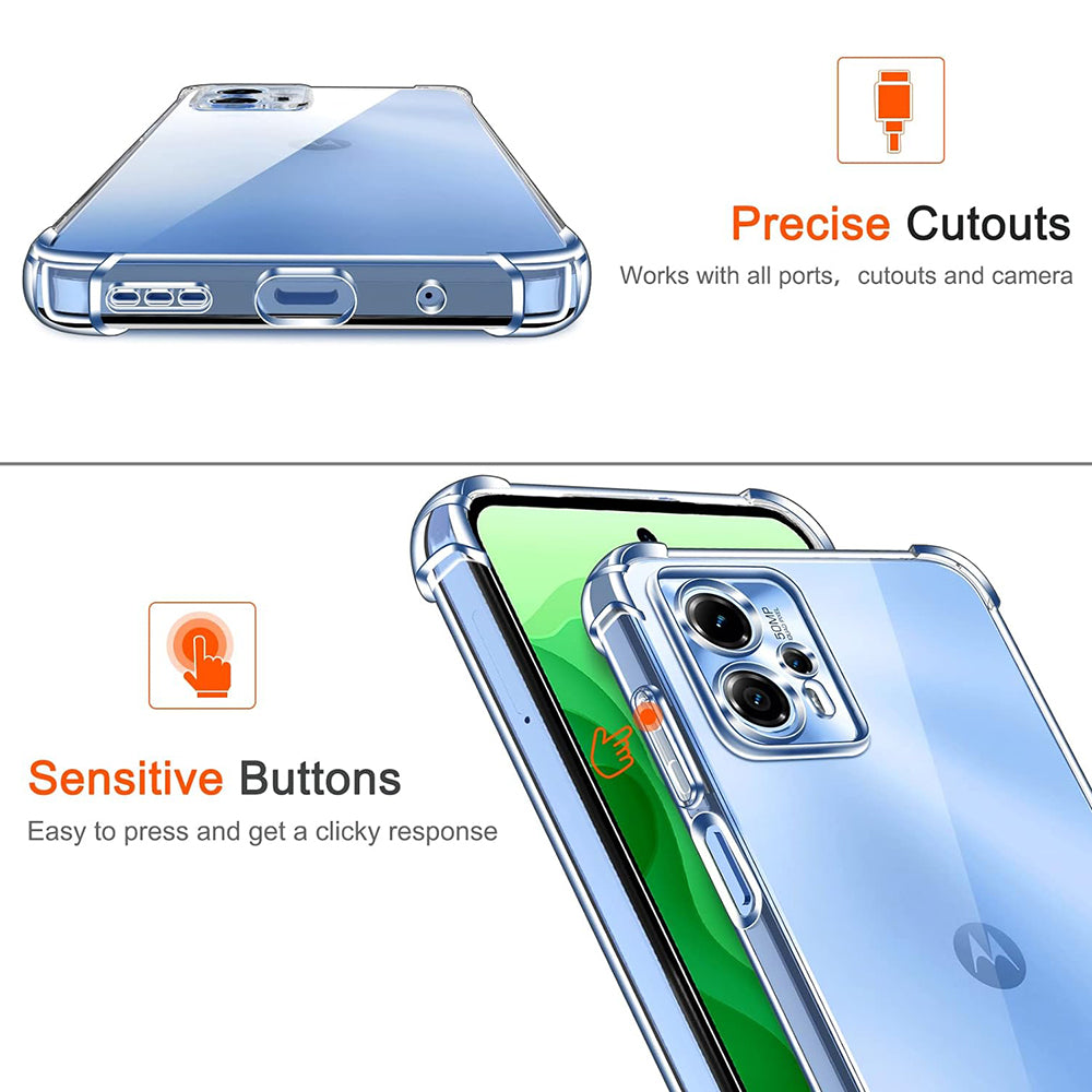 Husa de protectie Techsuit Shockproof Clear Silicone compatibil cu Motorola Moto G05 / E15, Transparent