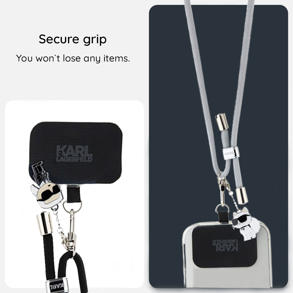 Suport Karl Lagerfeld Crossbody Cord, negru