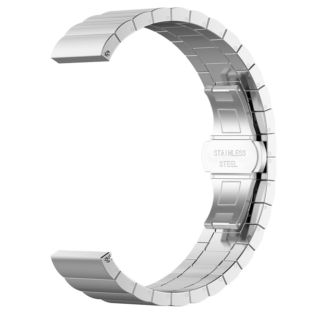 Curea smartwatch Techsuit Watchband 20mm (W012) compatibil cu Samsung Galaxy Watch 4/5/Active 2, Huawei Watch GT 3 (42mm)/GT 3 Pro (43mm), Argintiu