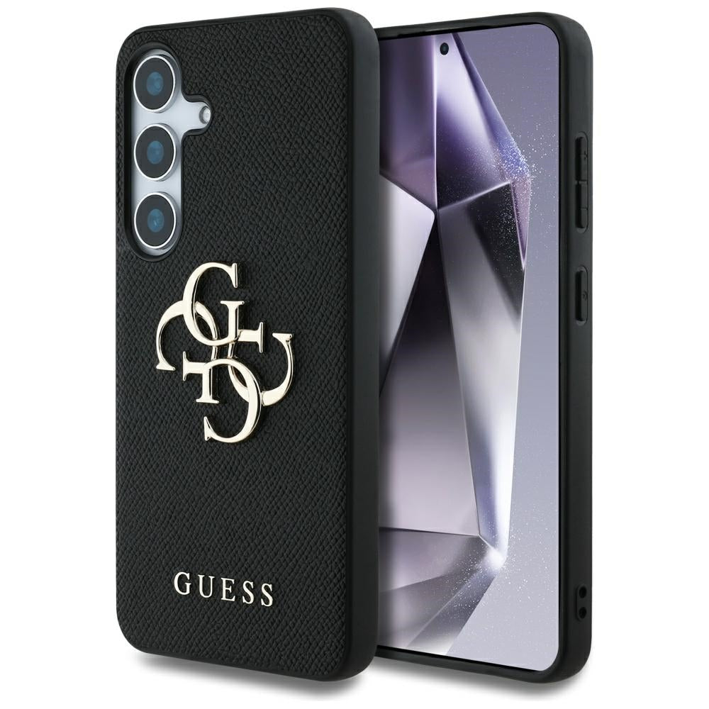 Husa de protectie Guess Hardcase 4G Grained Big and Classic Logo (GUHCS25MPGT4MBK) compatibil cu Samsung Galaxy S25 Plus, Negru