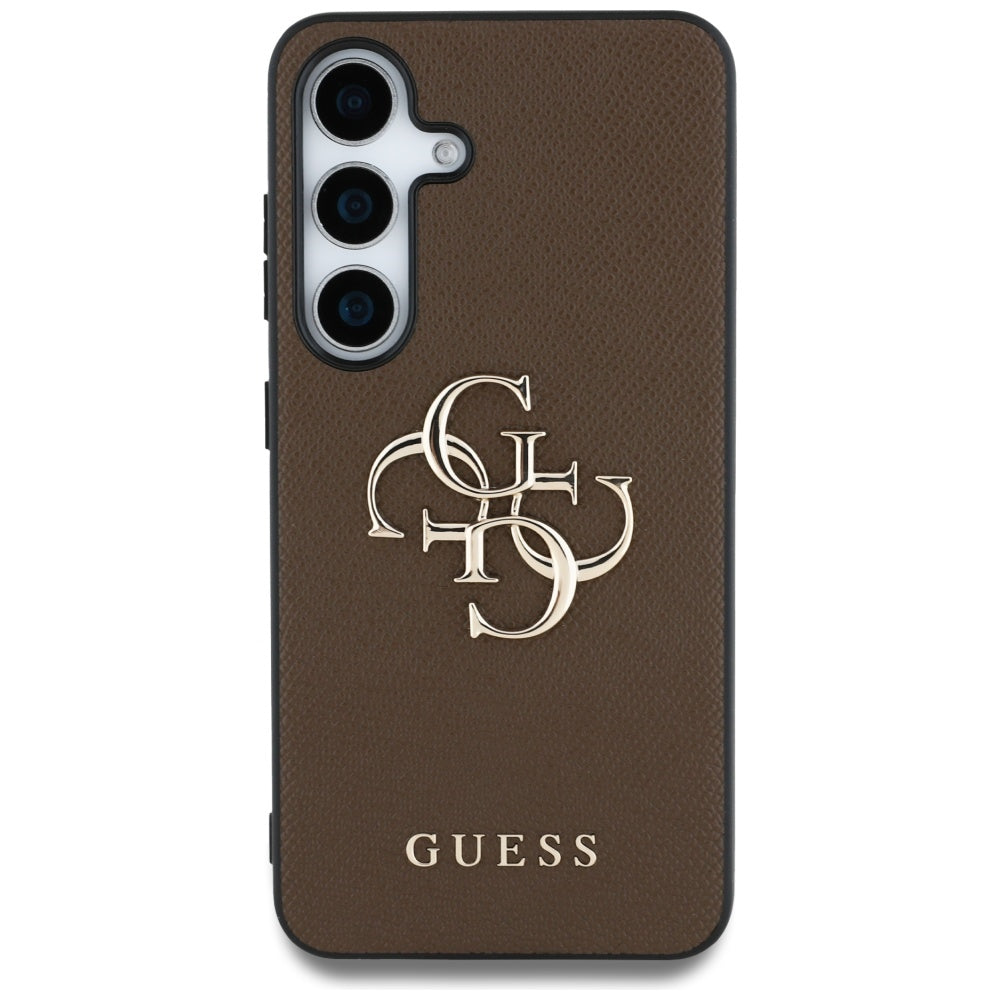 Husa de protectie Guess Hardcase 4G Grained Big and Classic Logo (GUHCS25MPGT4MBW) compatibil cu Samsung Galaxy S25 Plus, Maro